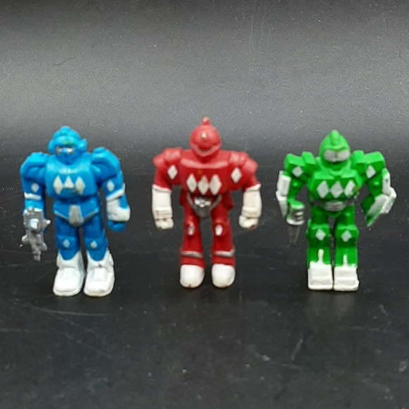 Lot of 3 Soma Sonic Rangers Warriors Miniature Figures Red Green and Blue - Picture 2 of 6